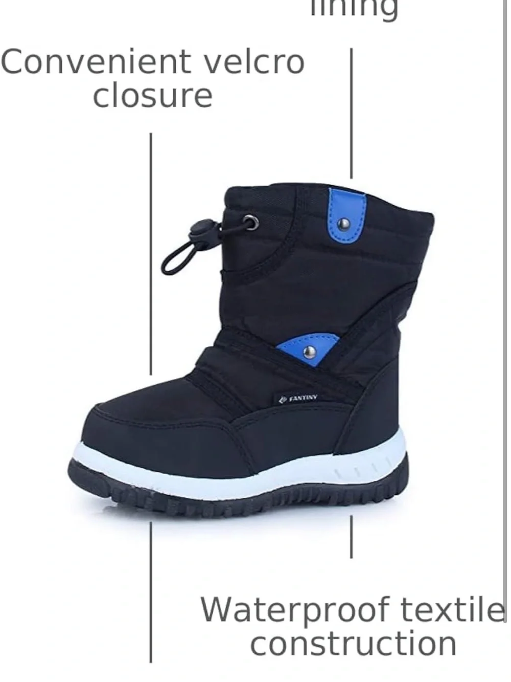 EQUICK Boys Girls Toddler Snow Boots Waterproof Lightweight 23 1062/2